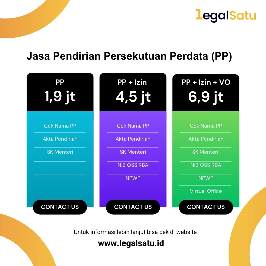 jasa pendirian persekutuan perdata
